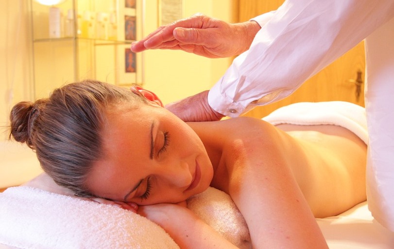 woman enjoying massage